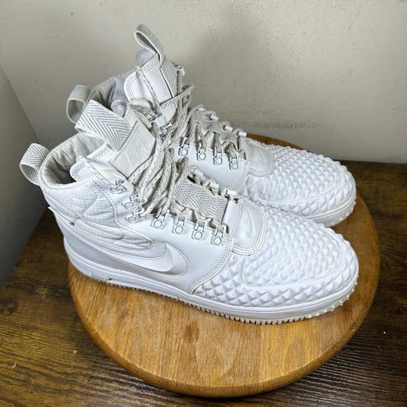 Nike Lunar Force 1 Duckboot Mens White Sneaker Boots AA1123-100 Size 12
